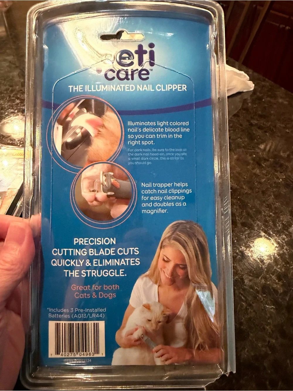 Peti Care Illuminated Nail Clipper with LED Light and dog instant trainer